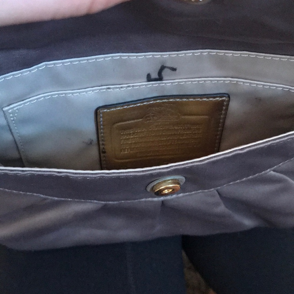 Coach silk gray clutch - Picture 4 of 5